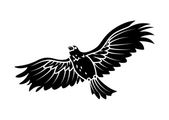 Naklejka premium Flying Eagle Vector Silhouette