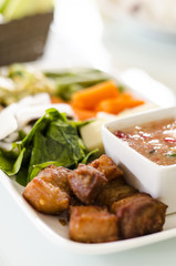 Fototapeta premium Thai food chili sauce shrimp past 