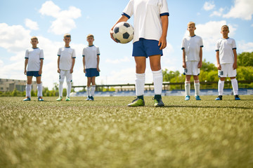 Obraz na płótnie Canvas Captain of Junior Soccer Team