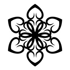 Flourish Snowflake Vector Design
