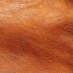 Background of brown leather. Texture of brown leather. Natural brown leather