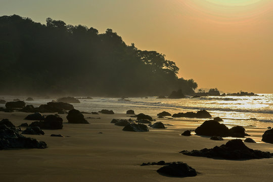 Colombia Nuqui pacific coast sunset