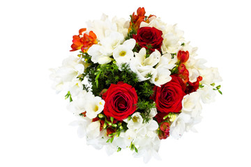 Wedding bouquet isolated on white