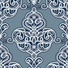 Damask ornament, seamless pattern