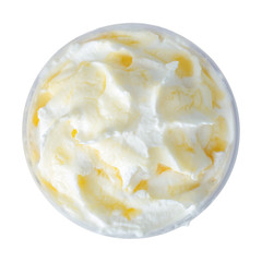 whip cream and caramel
