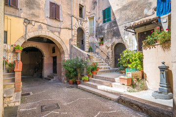 Fototapeta na wymiar Scenic sight in Fiuggi, province of Frosinone, Lazio, central Italy.