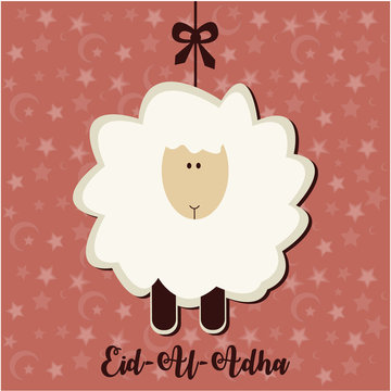 Eid al adha greeting card or background.vector illustration.