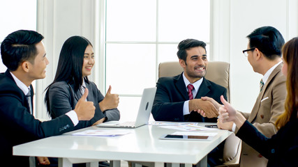 The end of finish of meeting is success with good performance and everyone congratulate