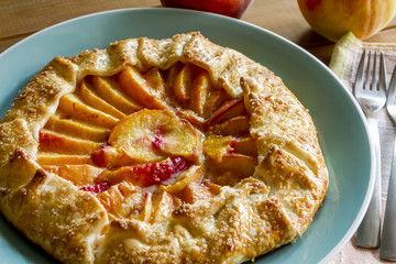 Homemade Fresh Rustic Peach Galette