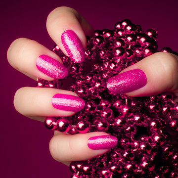 Pink Nails Manicure