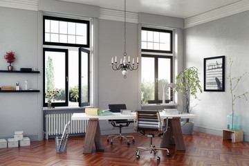 modern study room