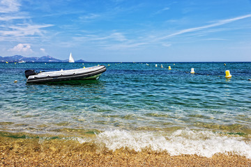 Schlauchboot Mittelmeer Jacht Gebirge Esterel Cote d`Azur