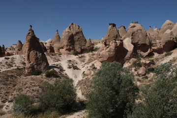 Fototapeta premium Fairy Chimneys in Cappadocia,Goreme - Turkey,2017