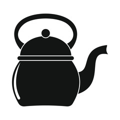 Kettle in black simple silhouette style icons vector illustration for design and web isolated