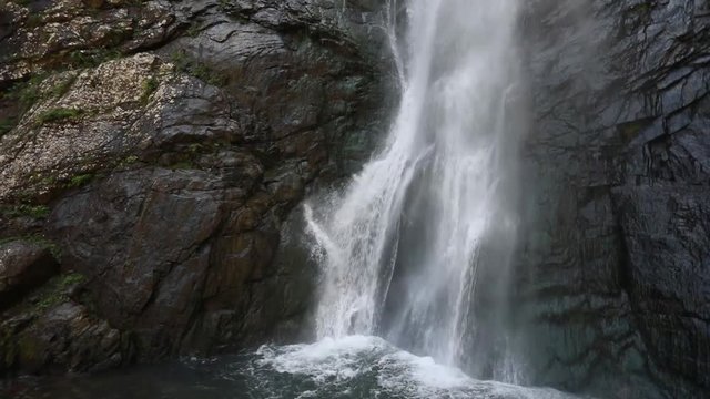 Waterfall Caucasus Georgia, slow-motion, 100 frames per second
