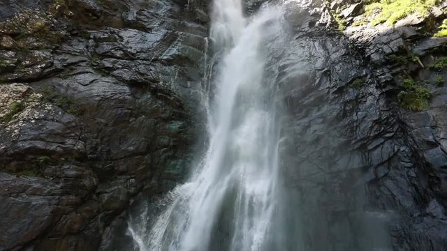 Waterfall Caucasus Georgia, slow-motion, 100 frames per second
