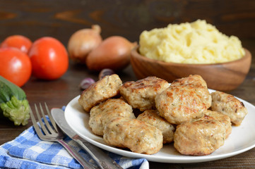 kotleta cutlet with mashed potato