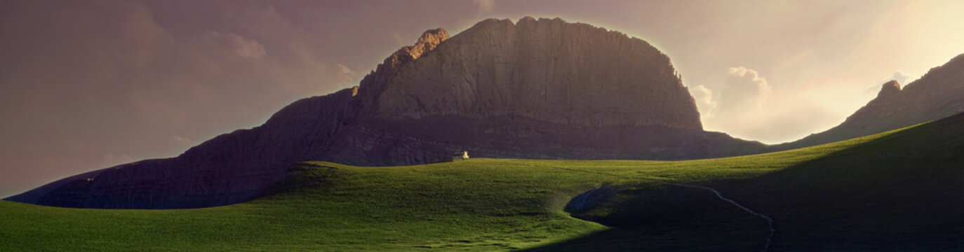 Fototapeta Throne of Zeus, the mythical summit of Mount Olympus