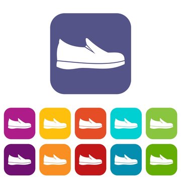 Shoes icons set