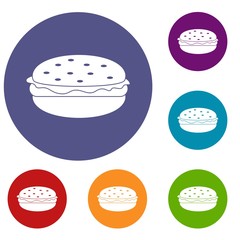 Burger icons set