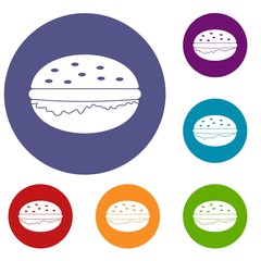 Burger icons set