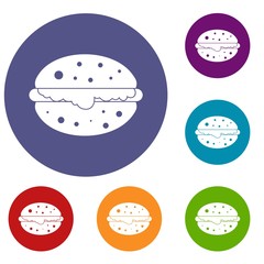 Burger icons set