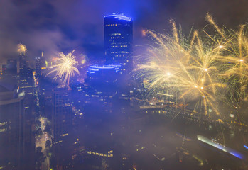 New Year Eve Fireworks Dispplay at Melbourne CBD