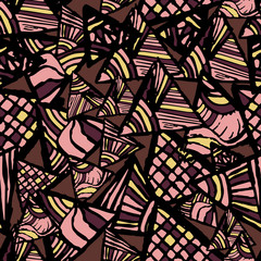 Abstract Seamless Pattern. Vector. Pattern with Triangles.