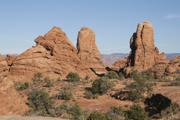 Fototapeta premium Natural rock formation at Arches National Park, Utah, USA.