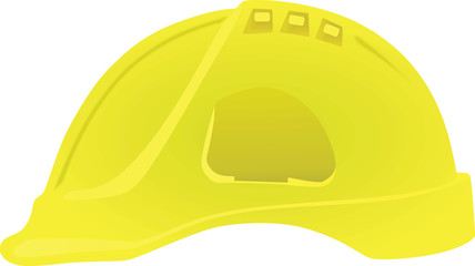 Yellow hard hat. vector illustration