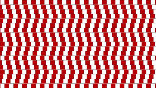 Abstract optical illusion twisted geometric shape