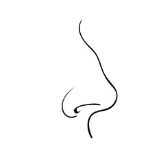 cartoon nose vector symbol icon design. Beautiful illustration isolated on white background