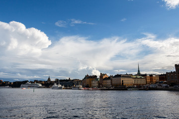 Panorama view of Stockholm skyline in Gamla stan, Sweden