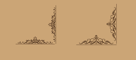 Swirl floral design set