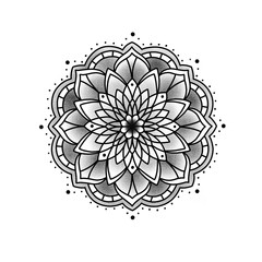 Flower mandala. Vintage decorative element. Islam, Arabic, Indian, ottoman motifs.