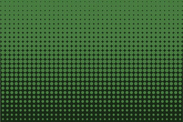 Comic dotted pattern. Green color. Halftone background Vector illustration