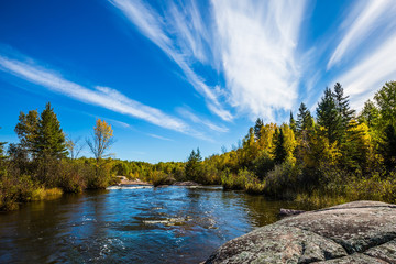 Fototapeta premium The landscape in the Old Pinawa Dam Park