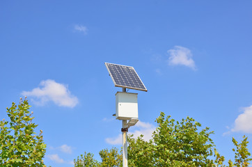 Street lights powered by sun