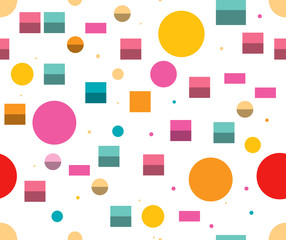 Minimalistic geometric repeat color pattern. Background vector.