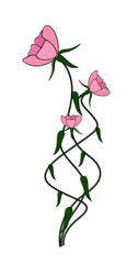 Obraz na płótnie Canvas Pink Vintage Flowers