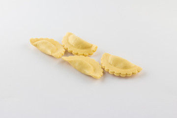 Fresh Ravioli Pasta. Half Moon Shape