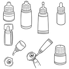 vector set of eye medicine