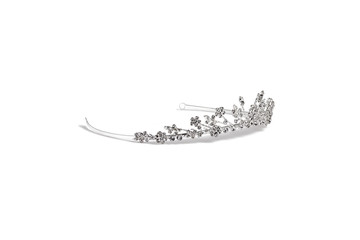 brides wedding day silver head crown