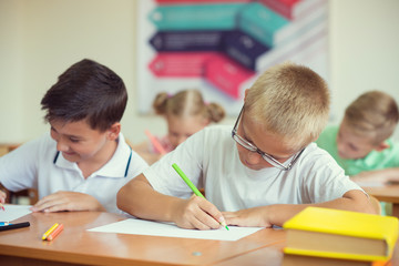 Portrait of children in school