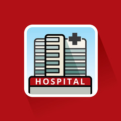 Large Modern Hospital Building vector illustration. EPS10