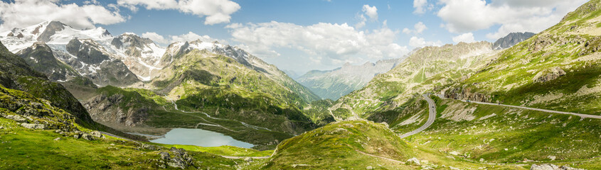 Naklejka na ściany i meble Nice view on Alps from Sustenpass