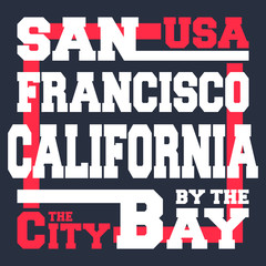 San Francisco t-shirt print design