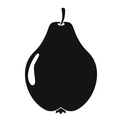 Pear in black simple silhouette style icons vector illustration for design and web isolated