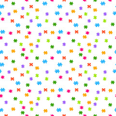Seamless pattern puzzle.Vector background