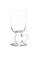 Empty latte glass Isolated on white background